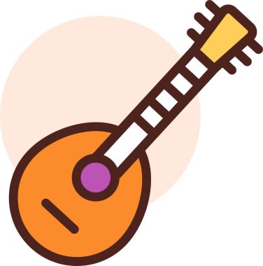 müzik enstrümanı simgesi, basit vektör çizimi