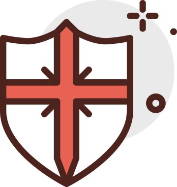 Kalkan. Web simgesi basit illüstrasyon