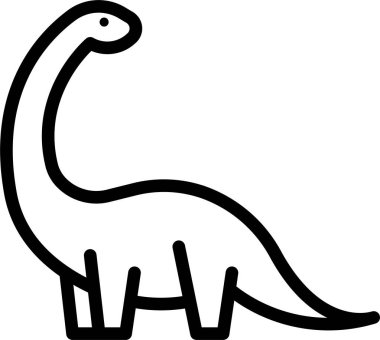 Dinozor. Web simgesi basit illüstrasyon 