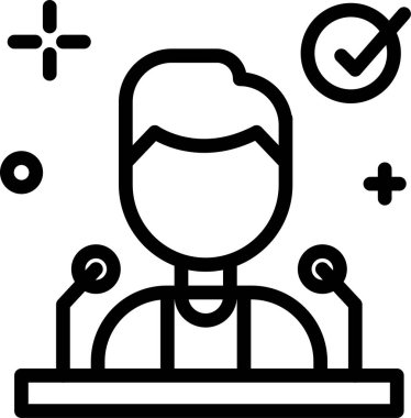 kullanıcı. Web simgesi basit illüstrasyon