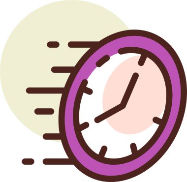 Saat. Web simgesi basit illüstrasyon