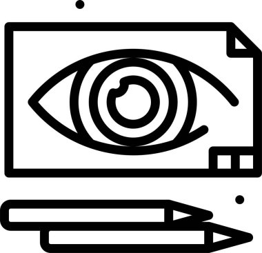 asgari taslak simgesi, vektör illüstrasyonu 