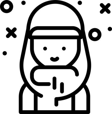 İslam web simgesi, basit vektör illüstrasyonu