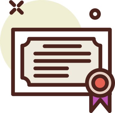 Sertifika. Web simgesi basit tasarım