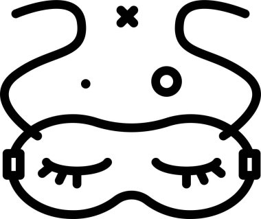 Şirin yüz ifadesi. Basit tasarım