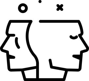 İnsan kafası. Basit resimleme