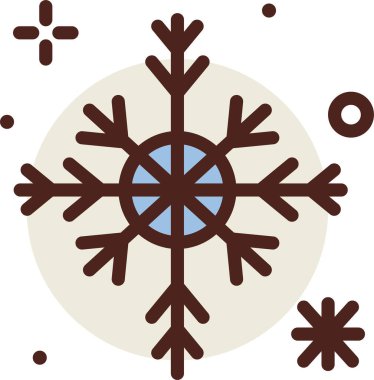 Kar Tanesi simgesinin vektör çizimi