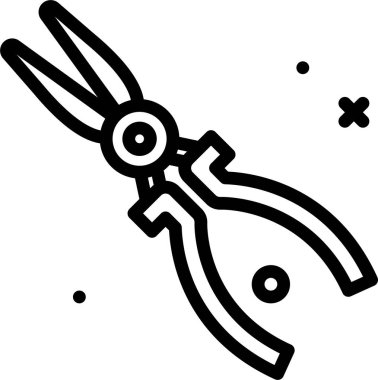 Makas. Web simgesi basit illüstrasyon