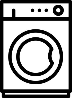Çamaşır makinesi. Basit resimleme