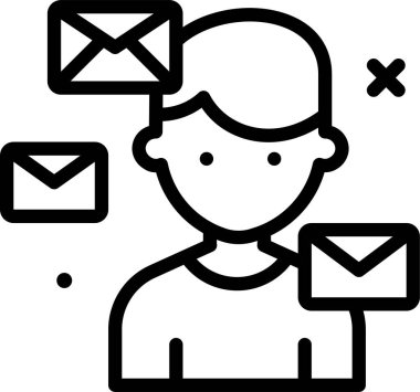 E-posta. Web simgesi basit tasarım