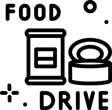 yiyecek vektörü simgesi modern illüstrasyon