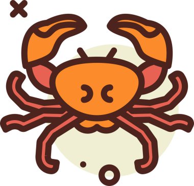 Yengeç simgesi, vektör çizimi