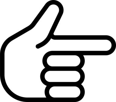 El hareketi simgesi, vektör illüstrasyonu