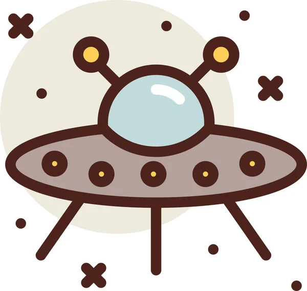 Alien Icono Web Ilustración Simple — Archivo Imágenes Vectoriales