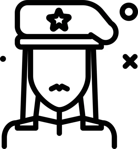 Soldat Icône Web Illustration Simple — Image vectorielle