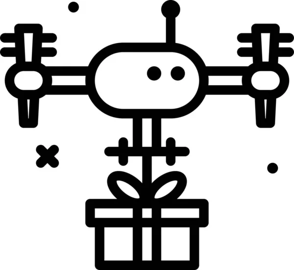 Regalo Icono Web Ilustración Simple — Vector de stock