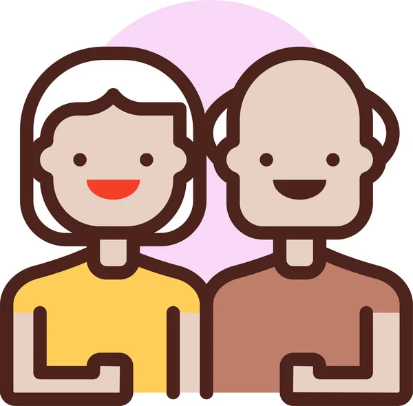 Couple Web Icon Simple Illustration — Stock Vector