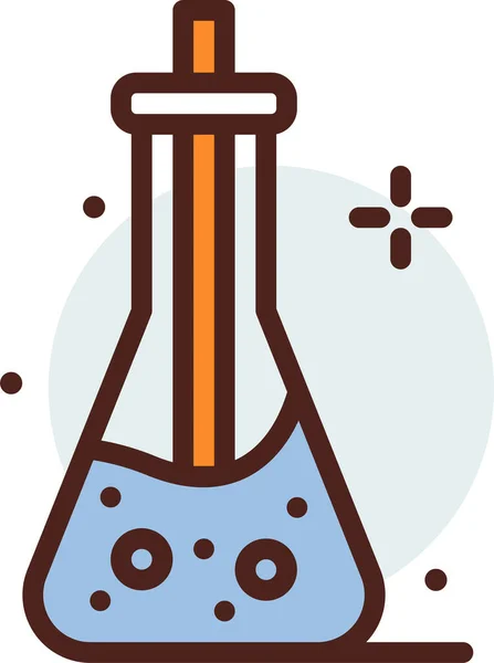 Ikona Biologii Chemii Ilustracja Wektora Izolowana Białym Tle — Wektor stockowy