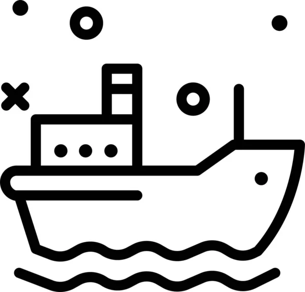 Schip Web Icoon Eenvoudige Illustratie — Stockvector