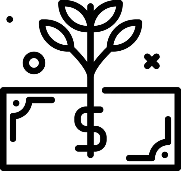 Plant Web Icon Simple Illustration — Stock Vector