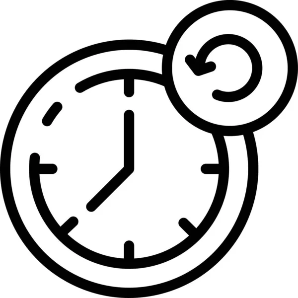 Reloj Icono Web Ilustración Simple — Vector de stock