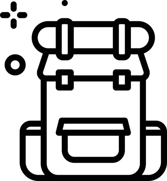 Mochila Ícone Web Ilustração Simples —  Vetores de Stock