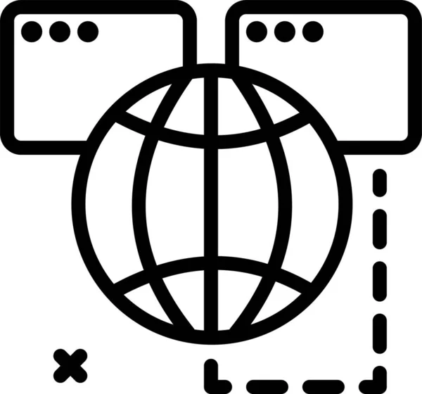 Icono Web Global Ilustración Vectorial — Vector de stock