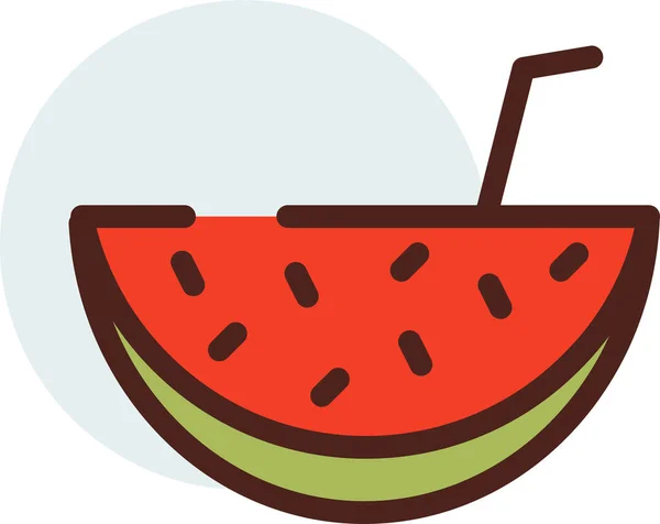 Wassermelone Web Symbol Einfache Illustration — Stockvektor