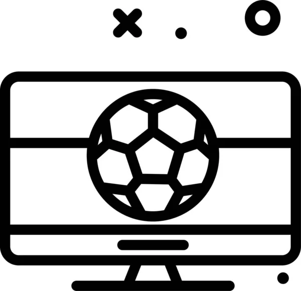 Voetbal Eenvoudige Illustratie — Stockvector