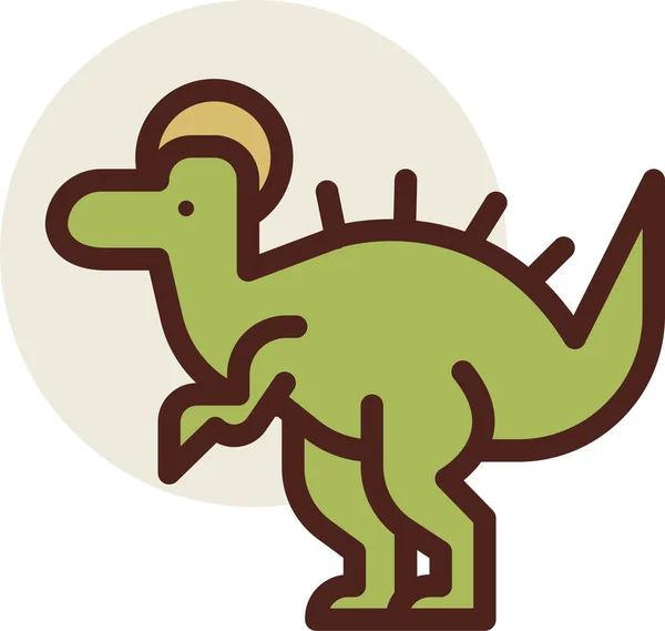 Dinosaur Web Icon Simple Illustration — Stock Vector