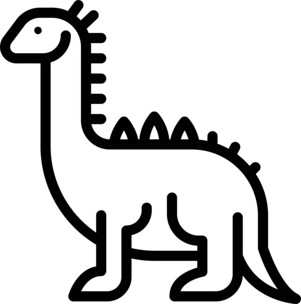 Dinozaur Ikona Web Prosta Ilustracja — Wektor stockowy