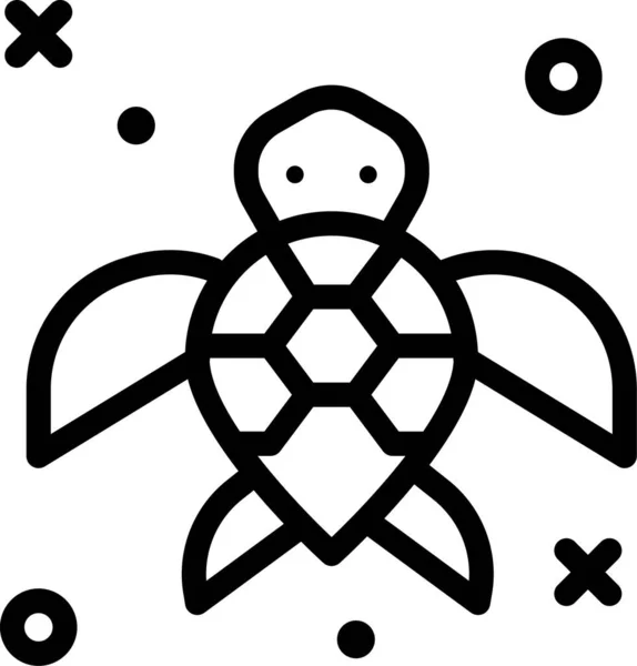 Żółw Web Ikona Prosta Ilustracja — Wektor stockowy