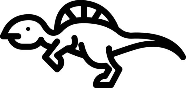 Dinosaurier Web Symbol Einfache Illustration — Stockvektor