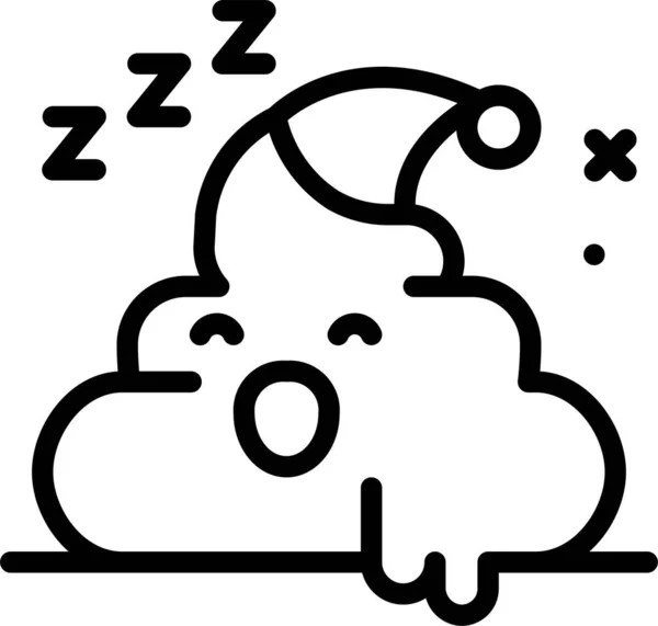 Uyuyan Bir Yüzün Vektör Çizimi — Stok Vektör