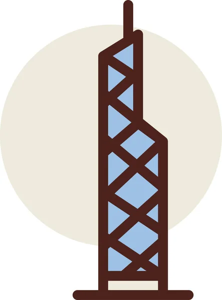 Torre Icona Web Semplice Illustrazione — Vettoriale Stock