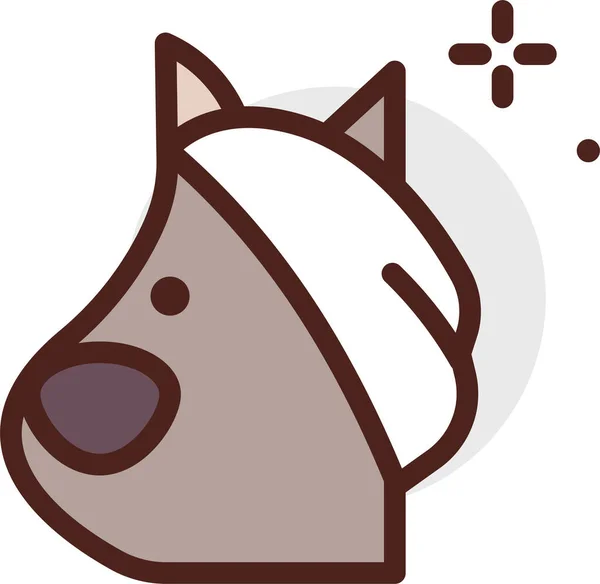 Köpek. Web simgesi basit illüstrasyon