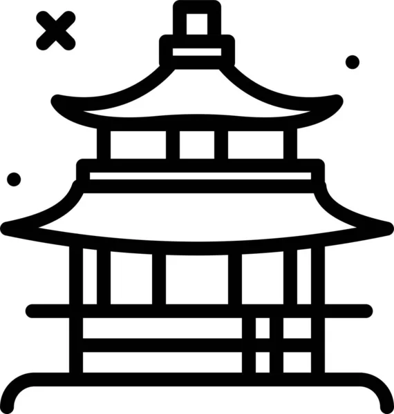 Templo Chino Diseño Simple — Archivo Imágenes Vectoriales