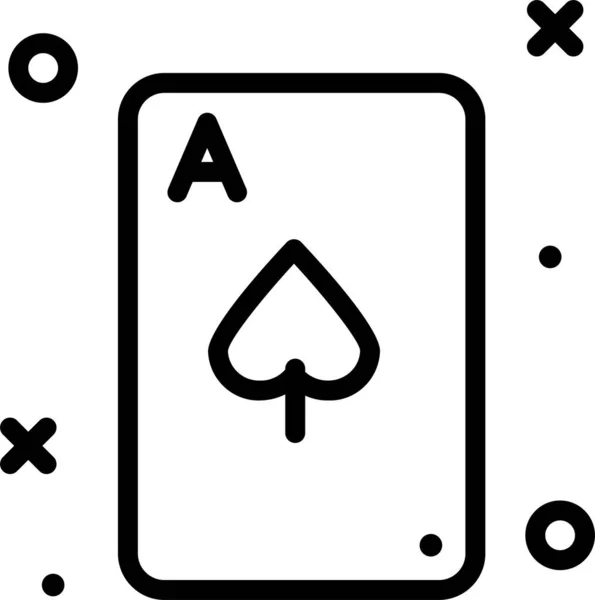 Poker Icône Web Illustration Simple — Image vectorielle