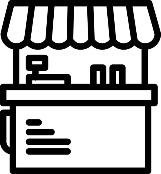 Tienda Icono Web Vector Ilustración — Vector de stock