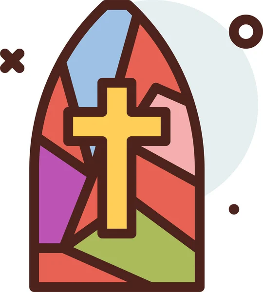 Christliches Kreuz Vektorillustration — Stockvektor