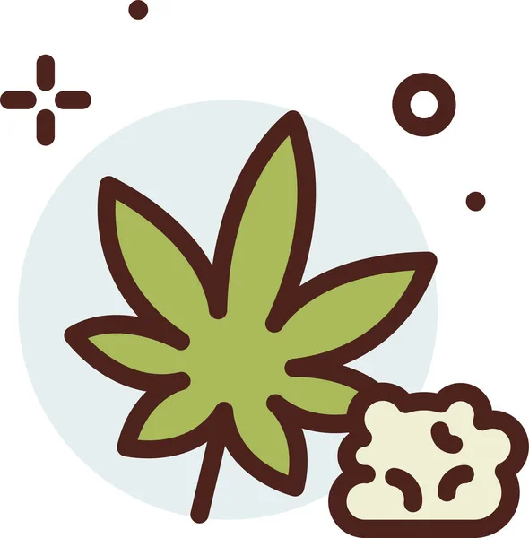 Marihuana Icono Web Ilustración Simple — Vector de stock