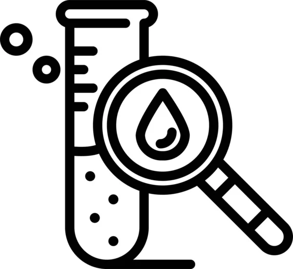 Ikona Biologii Chemii Ilustracja Wektora Izolowana Białym Tle — Wektor stockowy