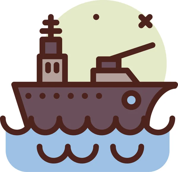 Ship Web Icon Simple Vector Illustration — Stock Vector