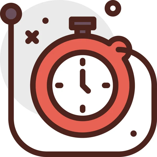 Icono Reloj Ilustración Vectorial Aislada Sobre Fondo Blanco — Vector de stock