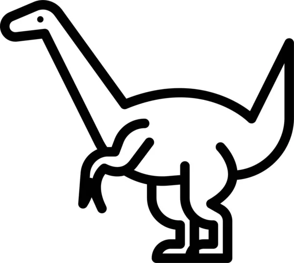 Dinossauro Ícone Web Ilustração Simples — Vetor de Stock