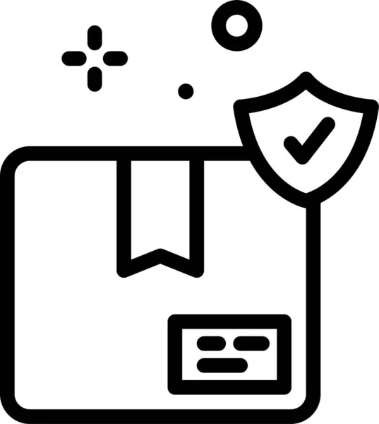 Icona Web Box Sicurezza Semplice Illustrazione Vettoriale — Vettoriale Stock