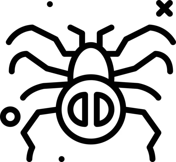 Araña Icono Web Ilustración Simple — Archivo Imágenes Vectoriales