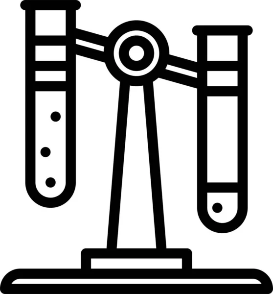 Biologie Chemie Icoon Vector Illustratie Geïsoleerd Witte Achtergrond — Stockvector