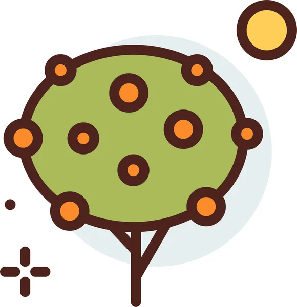 Tree Web Icon Simple Vector Illustration — Stock Vector