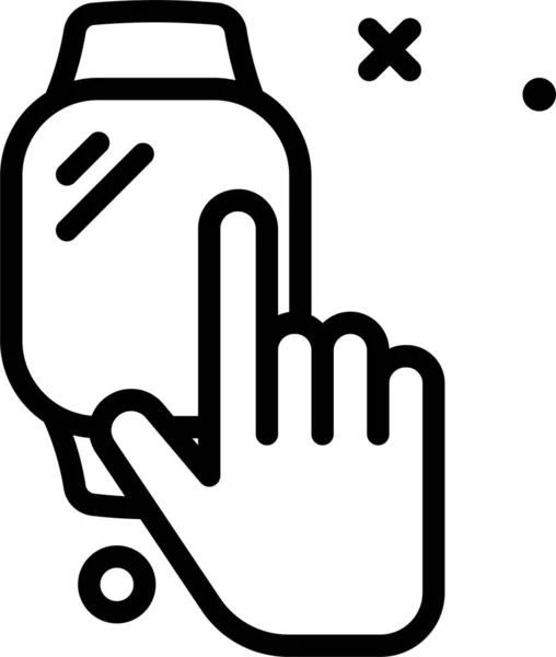 Mano Con Icono Del Cursor Del Dedo Ilustración Del Vector — Vector de stock